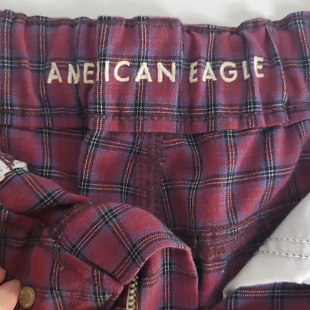 American Eagle Hi-Rise Mini Plaid Skirt Size 0